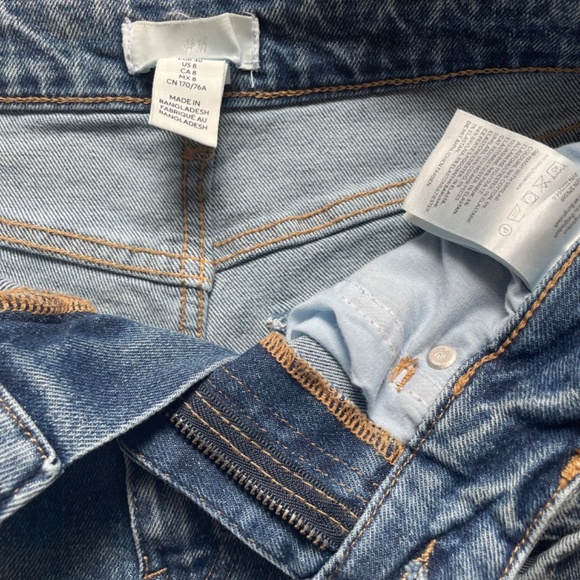 NWOT Women’s H&M Slim High Waited Jeans with Split Hem Size 8 - Picture 7 of 7